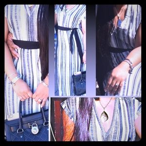 H&M maxi w/short slip stripe BW